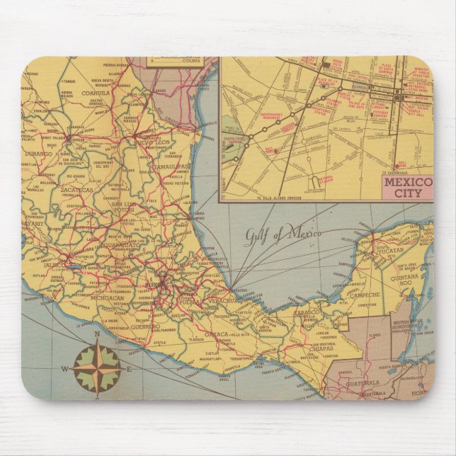 Map of Mexico - "Our Southern Neighbour" Mouse Mat (Front)