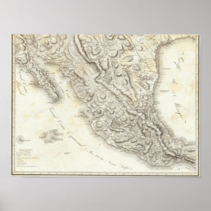 Map of Mexico Poster