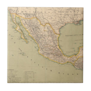 Map of Mexico Tile