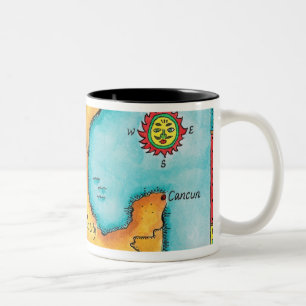 Map of Mexico Two-Tone Coffee Mug