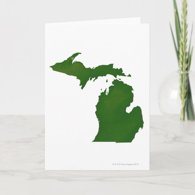 Map of Michigan Card (Front)