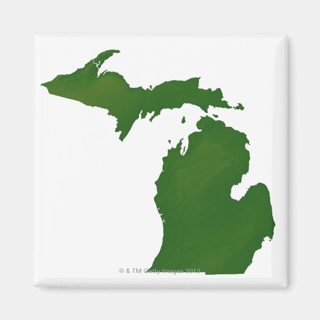 Map of Michigan Magnet (Front)
