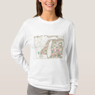 Map of Michigan & Part Of Wisconsin Territory T-Shirt