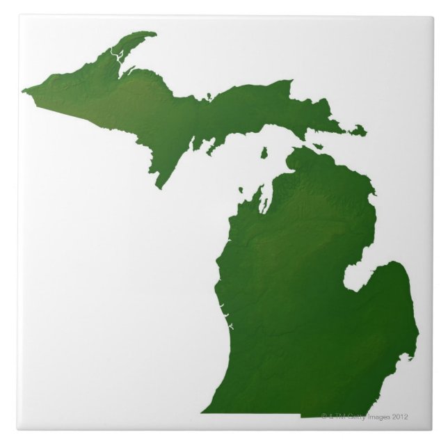 Map of Michigan Tile (Front)