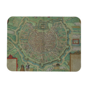 Map of Milan, from 'Civitates Orbis Terrarum' by G Magnet