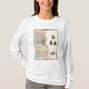 Map of Milwaukee County, State of Wisconsin T-Shirt