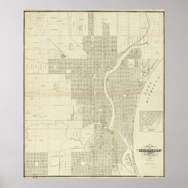 Map of Milwaukee Poster (Front)