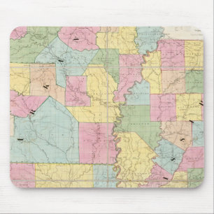 Map of Mississippi, Louisiana & Arkansas Mouse Mat