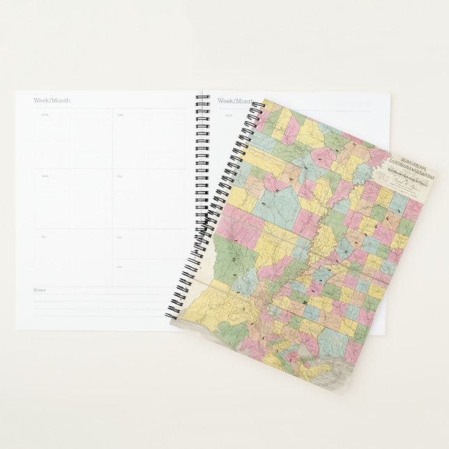 Map of Mississippi, Louisiana & Arkansas Planner (Display)