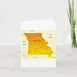 Map Of Missouri Card
