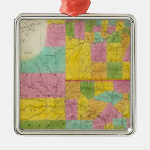 Map of Missouri Metal Tree Decoration
