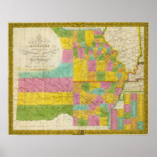 Map of Missouri Poster