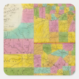 Map of Missouri Square Sticker