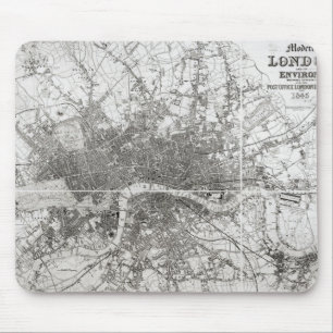 Map of Modern London and its Environs, 1854 Mouse Mat