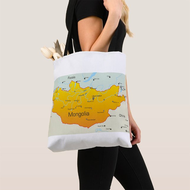 Map of Mongolia Tote Bag (Creator Uploaded)