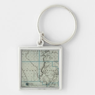 Map of Monona County, State of Iowa 2 Key Ring