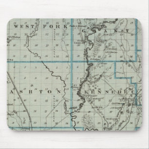 Map of Monona County, State of Iowa 2 Mouse Mat