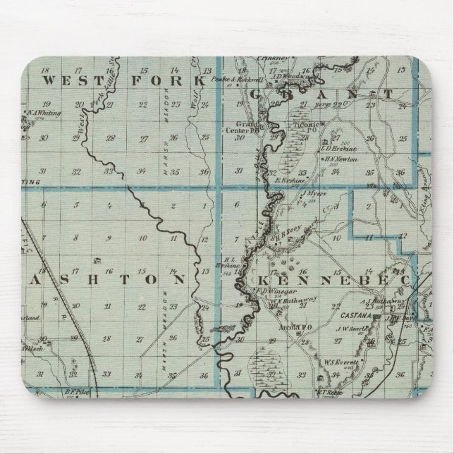 Map of Monona County, State of Iowa 2 Mouse Mat (Front)