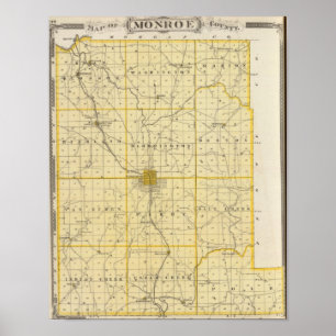 Map of Monroe County Poster
