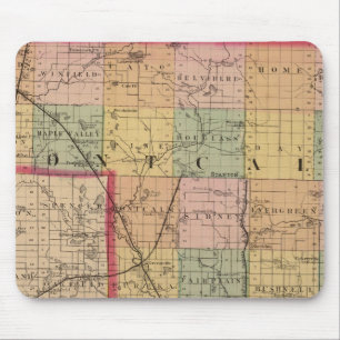 Map of Montcalm County, Michigan Mouse Mat