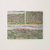 Map of Montpellier, Tours, and Poitiers, from 'Civ