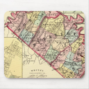 Map of Morgan, Berkeley, and Jefferson counties Mouse Mat