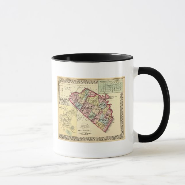 Map of Morgan, Berkeley, and Jefferson counties Mug (Right)