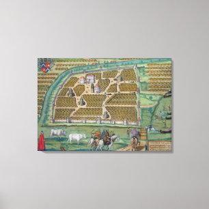 Map of Moscow Canvas Print