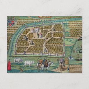 Map of Moscow Postcard