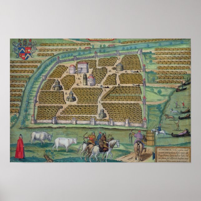 Map of Moscow Poster (Front)