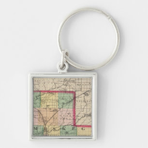 Map of Muskegon County, Michigan Key Ring
