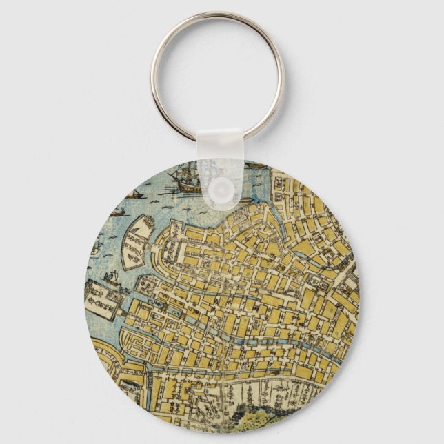 Map of Nagasaki Key Ring (Front)