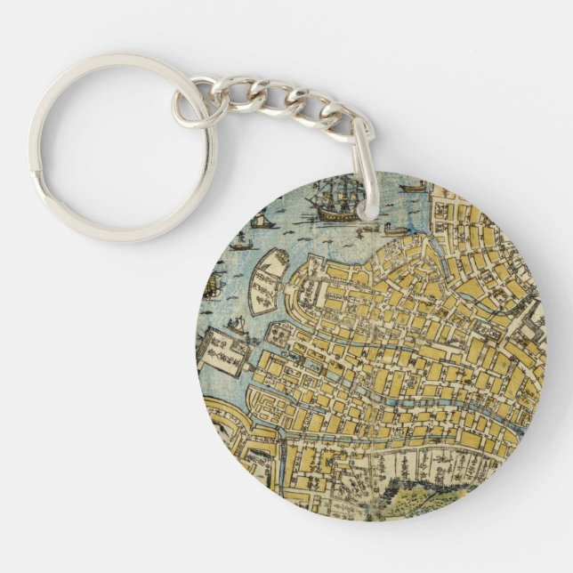 Map of Nagasaki Key Ring (Front)