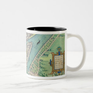 Map of Namur, from 'Civitates Orbis Terrarum' by G Two-Tone Coffee Mug