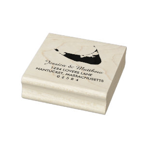 Map of Nantucket Massachusetts Wedding Rubber Stamp