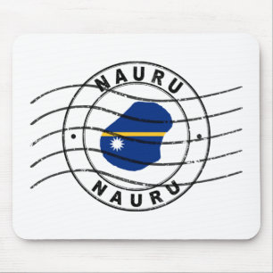 Map of Nauru, Postal Passport Stamp Mouse Mat