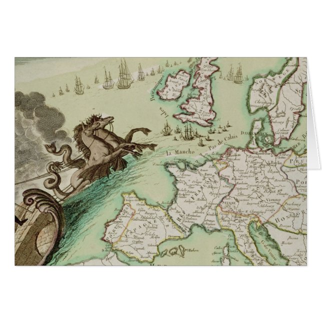 Map of Naval Attack on England by Napoleon (Front Horizontal)