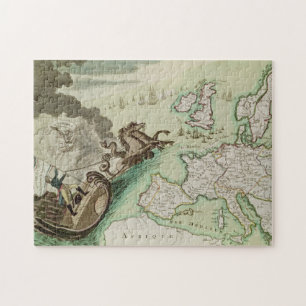 Map of Naval Attack on England by Napoleon Jigsaw Puzzle