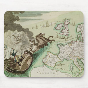 Map of Naval Attack on England by Napoleon Mouse Mat