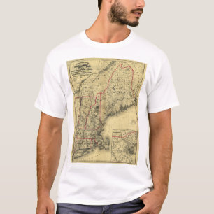 Map of New England and Surroundings (1860) T-Shirt