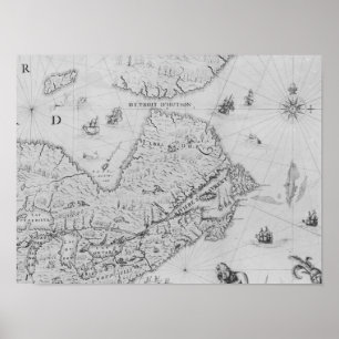 Map of New France or Canada Poster