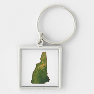 Map of New Hampshire 2 Key Ring