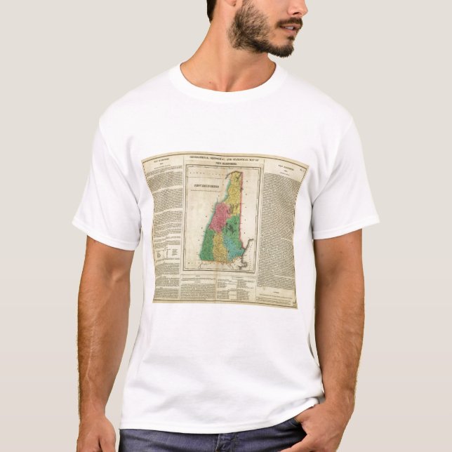 Map Of New Hampshire T-Shirt (Front)