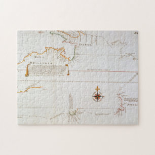 Map of New Holland   Now Australia 3 Jigsaw Puzzle