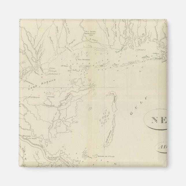 Map of New Orleans Magnet (Front)