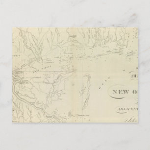 Map of New Orleans Postcard