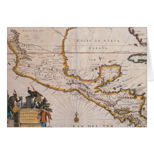 Map of New Spain  New Galicia & Guatemala, 1625