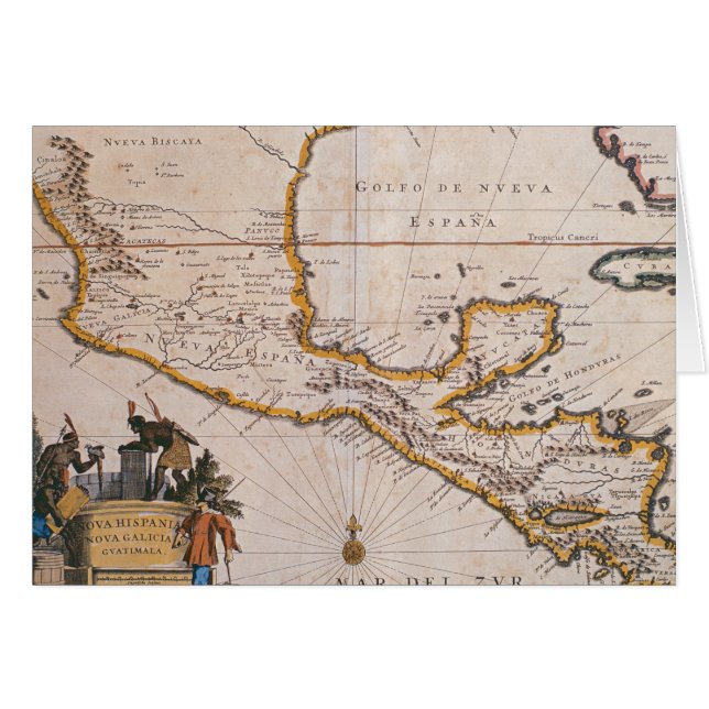 Map of New Spain |New Galicia & Guatemala, 1625 (Front Horizontal)