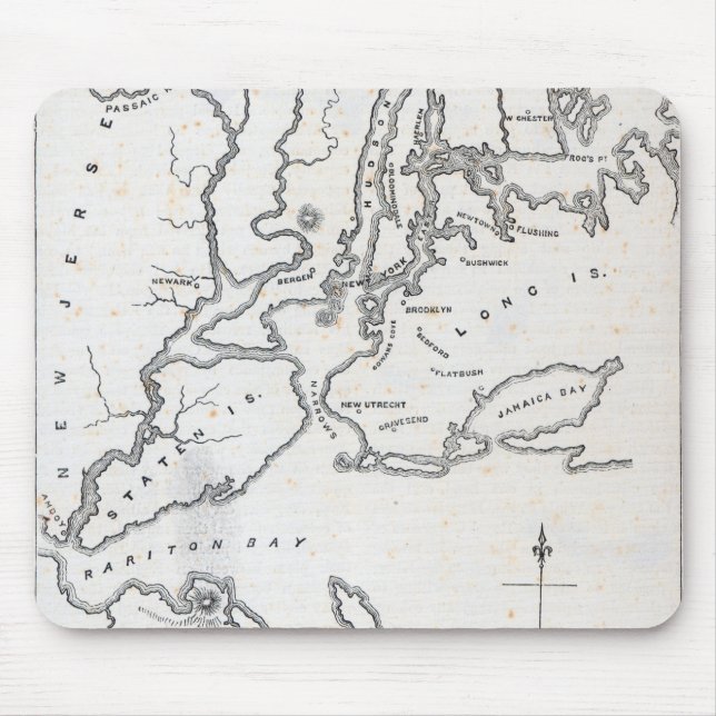 Map of New York and the Vicinity Mouse Mat (Front)