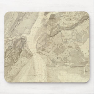 Map of New York Bay And Harbour And The Environs Mouse Mat